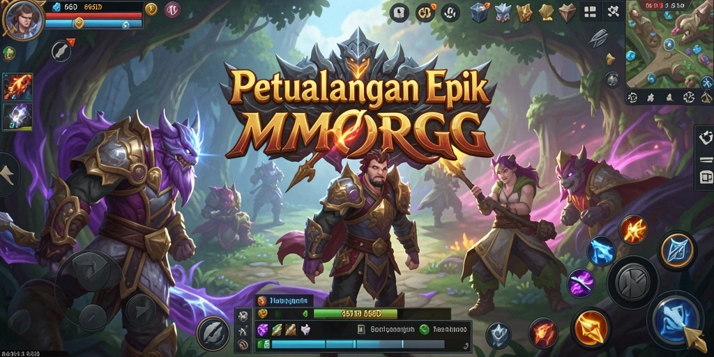 Tangkapan layar 66D menampilkan aksi seru dalam pertempuran MMORPG.