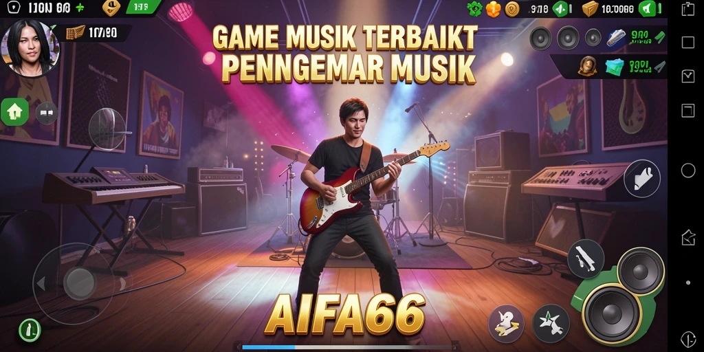 Tampilan gameplay AIFA66 saat bermain musik dengan teman-teman.