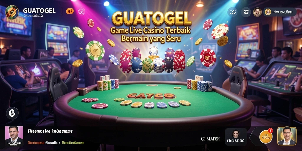Tampilan gameplay GUATOGEL dengan dealer live yang menarik.