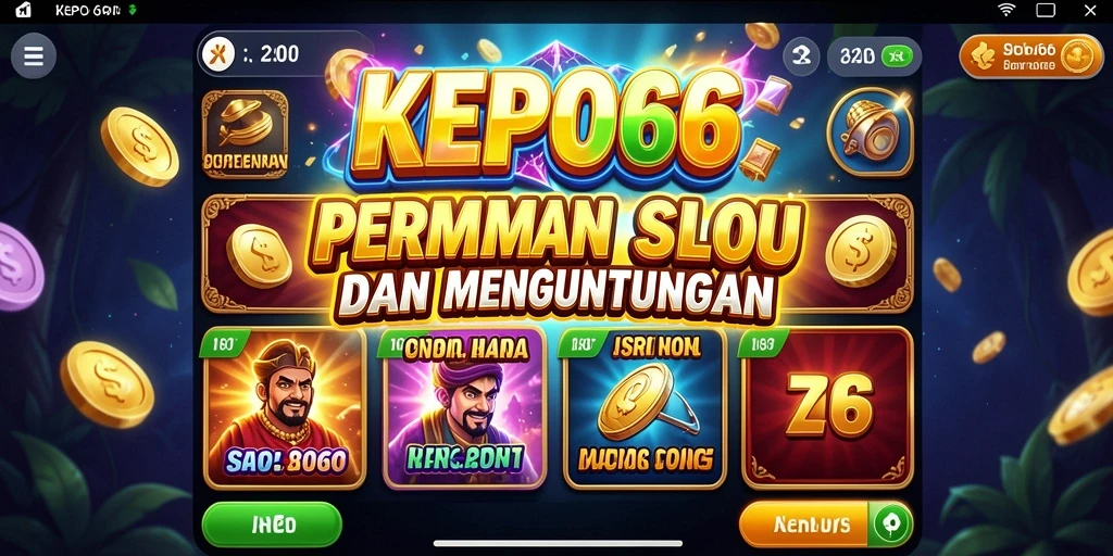 Tampilan mendebarkan dari gameplay Slot KEPO66 yang penuh warna.