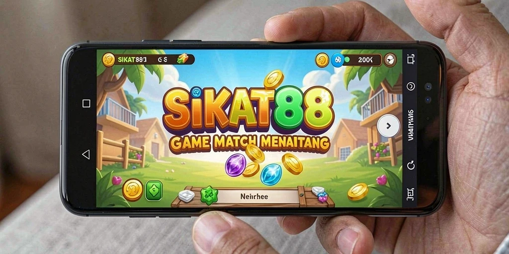 Tampilan gameplay SIKAT88 dengan berbagai level Match-3.