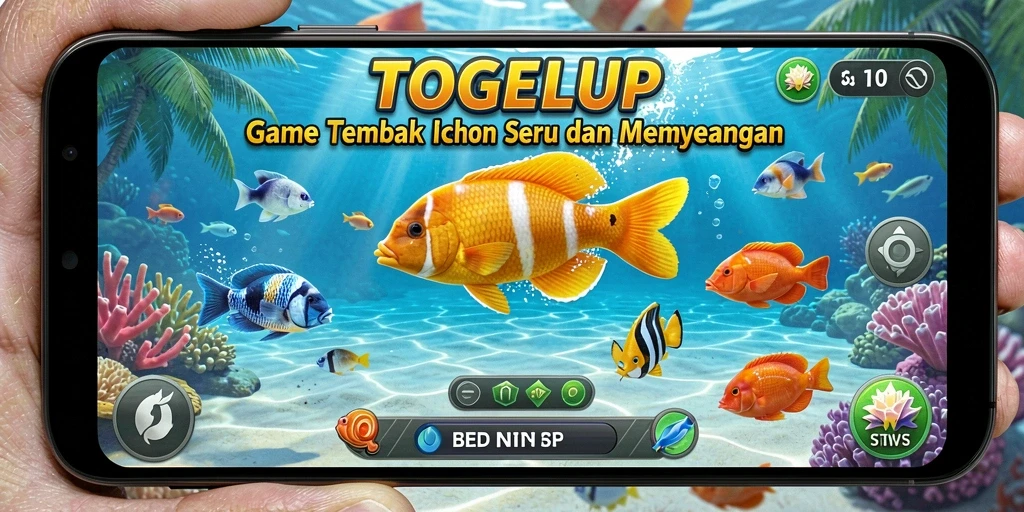 Tampilan gameplay yang seru dalam TOGELUP dengan aksi menembak ikan.
