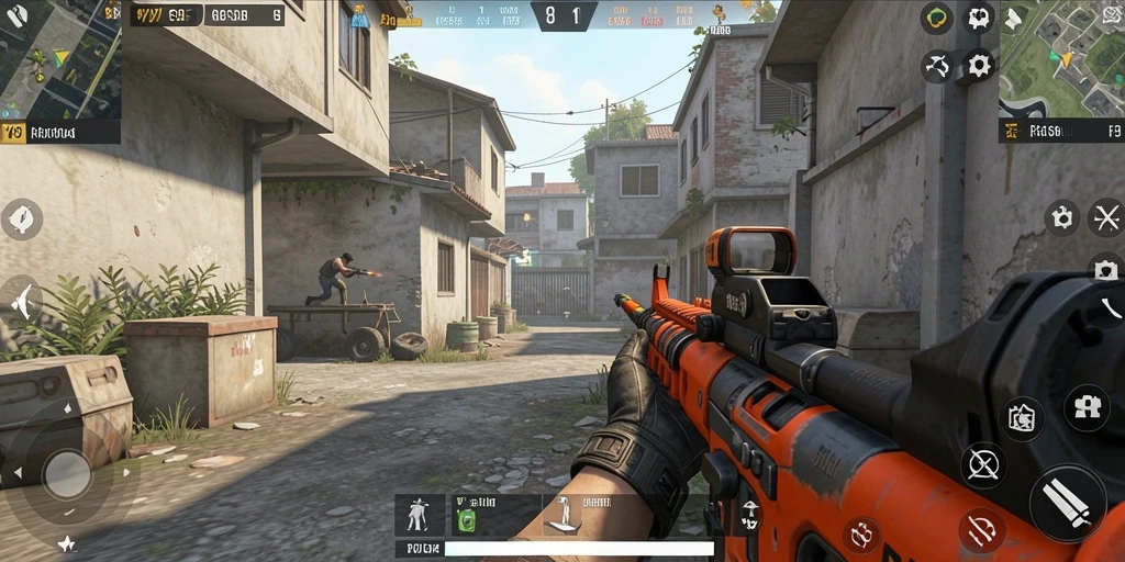 Screenshot gameplay Y89 menampilkan aksi pertempuran yang seru.